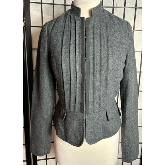 Apt 9 Jackets & Blazers - Apt 9 Gray Pleated Front Crop Jacket